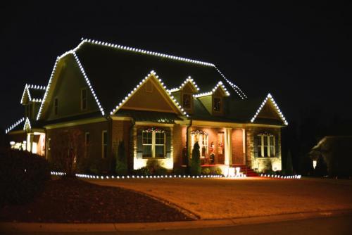 this image shows Christmas light in Folsom, CA