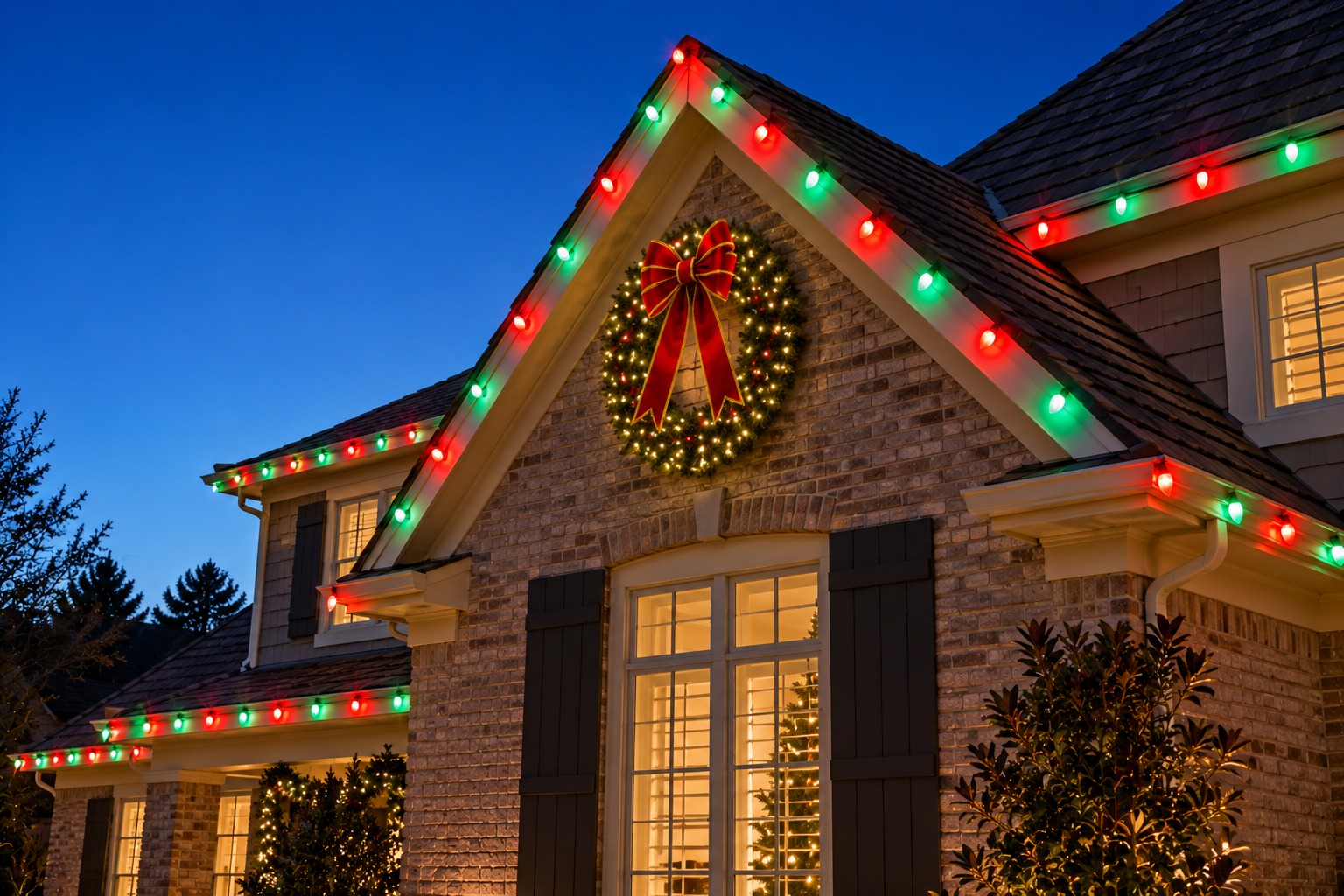 Christmas light installation in Lemon Hill by Christmas Light Brothers