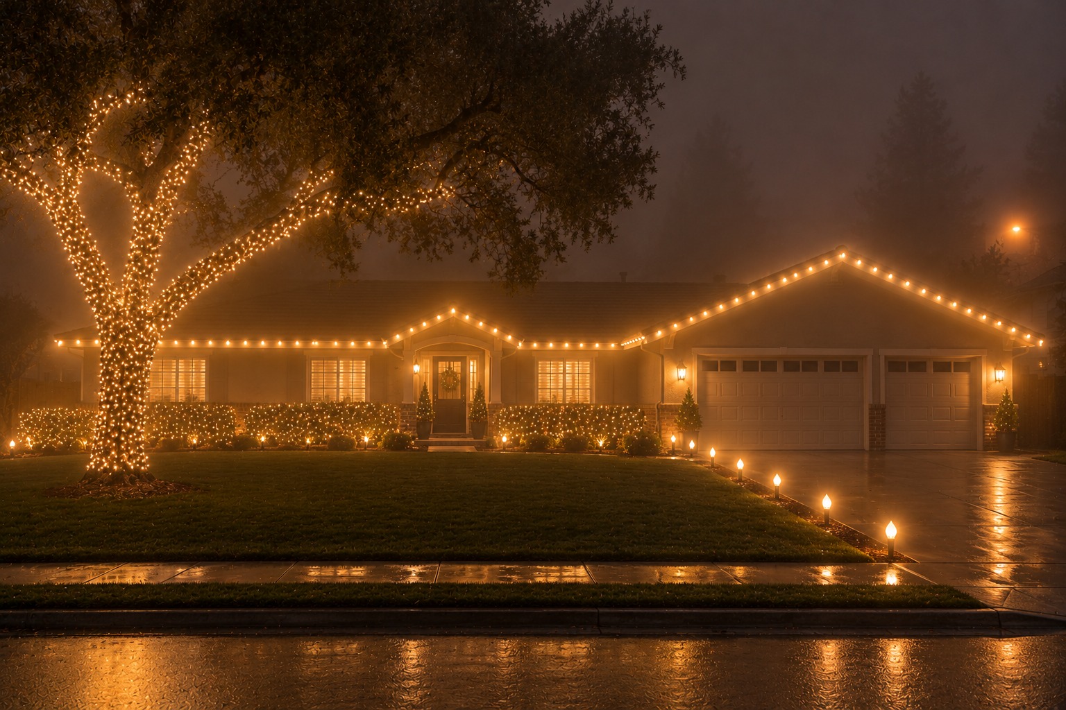 Christmas light installation in Madeira by Christmas Light Brothers