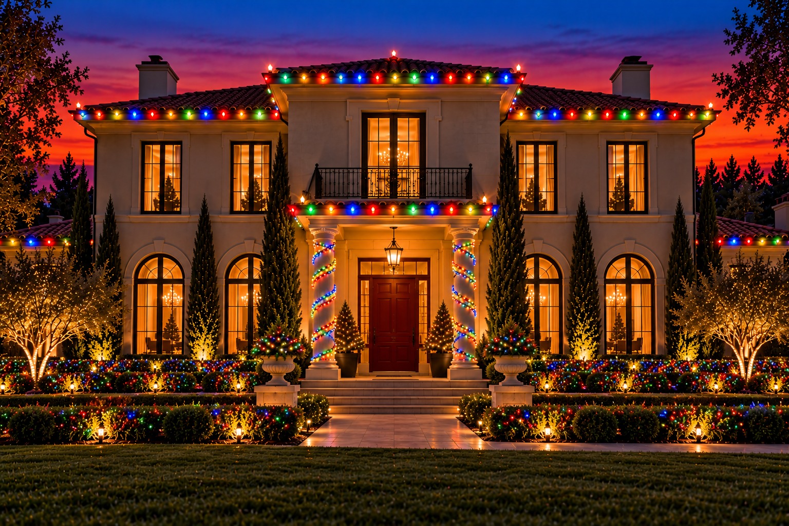Christmas light installation in Stonelake by Christmas Light Brothers