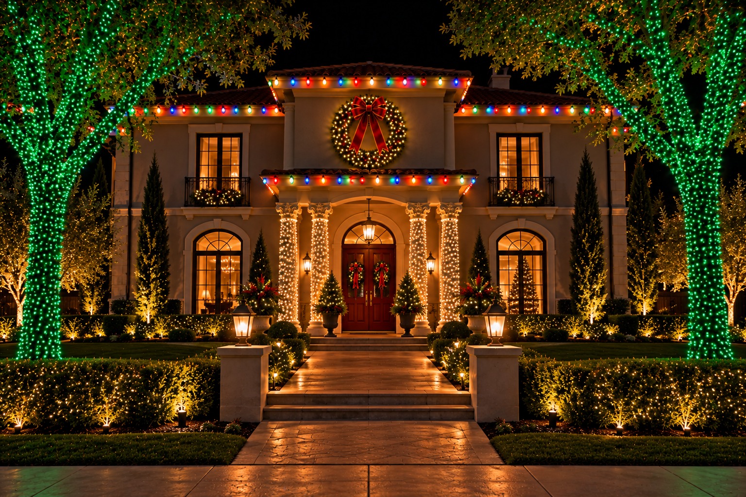 this image shows Christmas lights removal in Folsom, CA