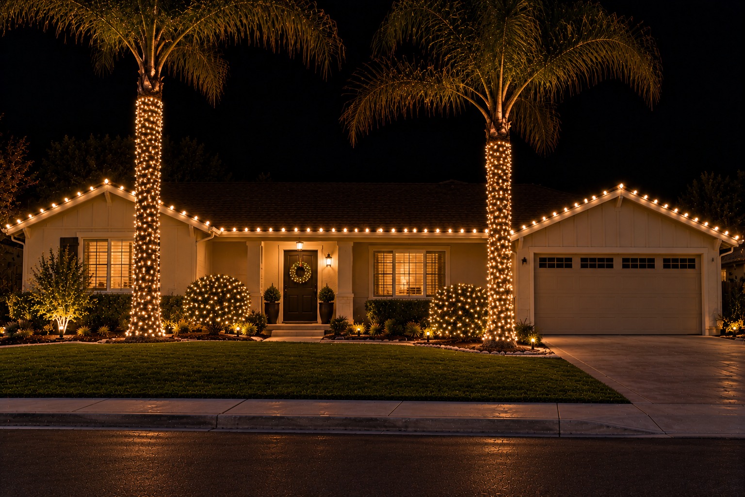 this image shows Christmas light in the Sacramento area
