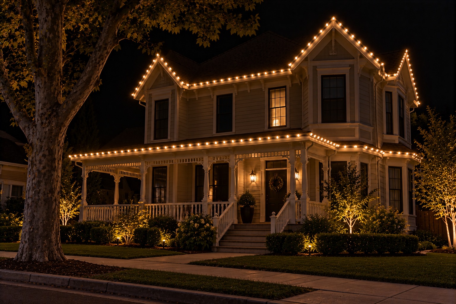 this image shows the christmas light in rocklin