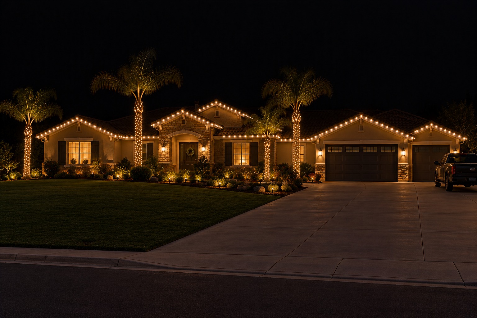 this image shows Christmas lights removal in the Sacramento area
