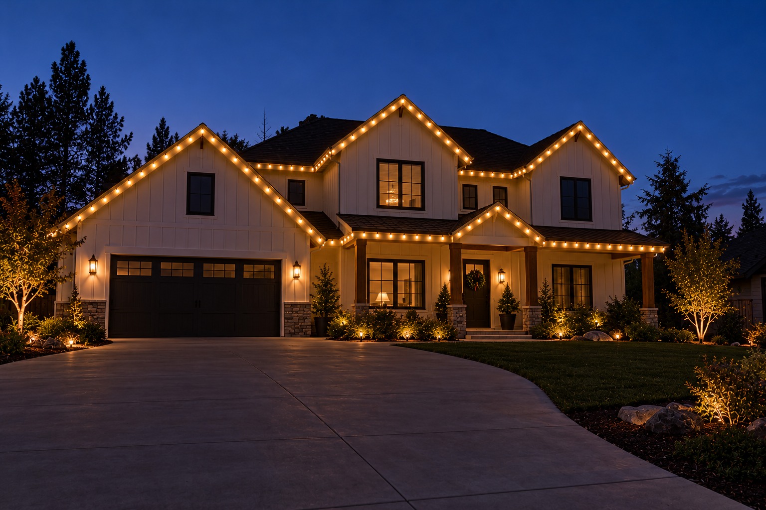 this image shows Christmas light in Auburn, CA