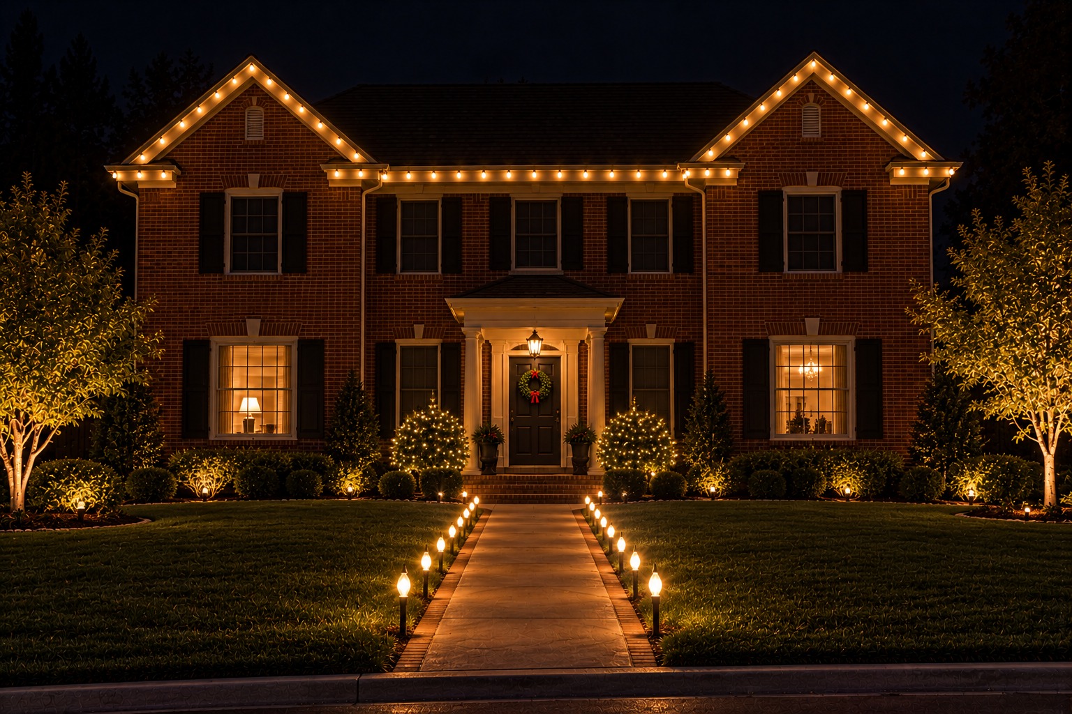 this image shows Christmas light in Charmichael, CA